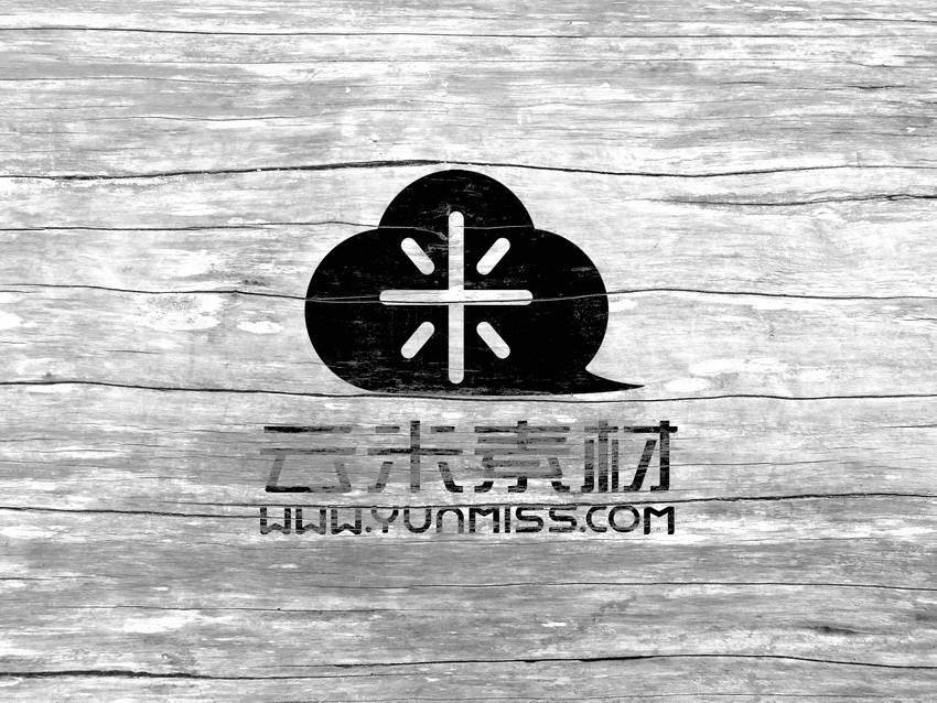 木板 灰色 logo