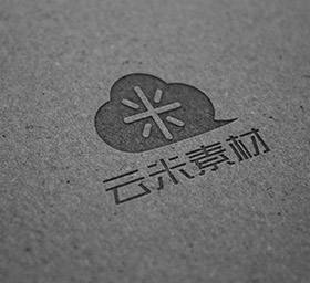 五款不同纸质材料标志展示样机