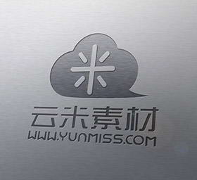 两款灰色时尚风格logo展示样机