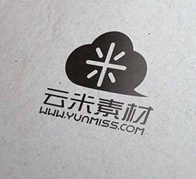 五款简单白色纸质logo展示样机