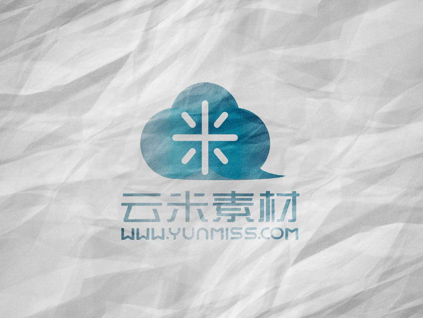 褶皱 纸质 logo展示