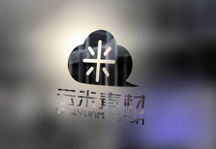 磨砂玻璃 透明 logo展示