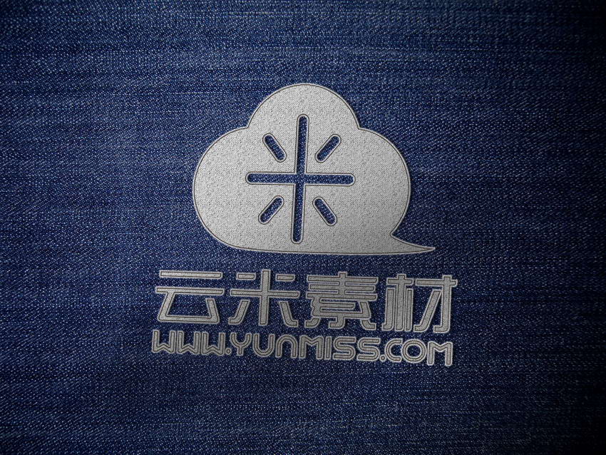 布质 蓝色 米色 logo展示