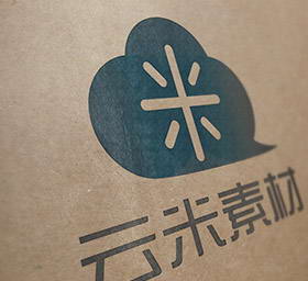 一款咖啡色背景LOGO展示样...