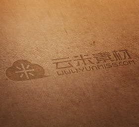 三款棕色纸质logo展示样机