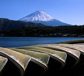 富士山船湖景观户外景区日本亚...