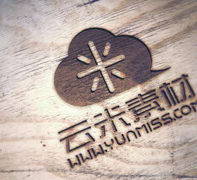 七款不同木纹样式时尚logo展示...