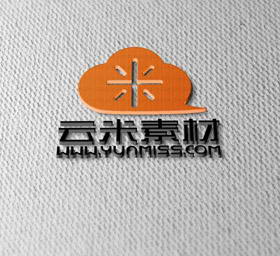 两款不同布纹材质logo展示样机