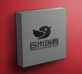 两款红色背景银质logo展示样机